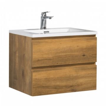 Set mobilier baie cu lavoar incastrat Wellis Monaco 60 cm - Dimensiune 60 cm