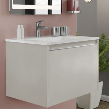 Set mobilier Savinidue Cielo cu lavoar ceramic - Dimensiune 61 cm