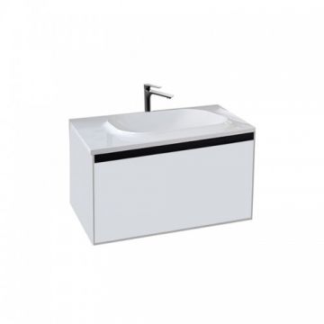 Set Mobilier Suspendat + Lavoar 100 cm Pandora Alb - KolpaSan - Dimensiune 100 cm