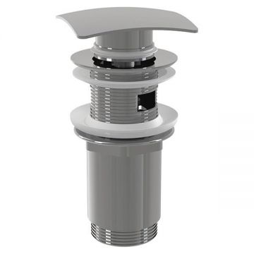 Ventil click clack Alcadrain, pentru lavoar cu preaplin, cu capac patrat, crom