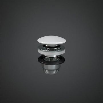 Ventil cu click-clack pentru lavoar, RAK, Feeling, fara preaplin, alb