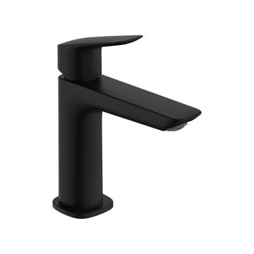 Baterie lavoar, Hansgrohe, Logis 110 Fine, cu ventil, negru mat, 71252670