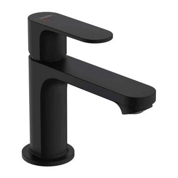Baterie lavoar Hansgrohe, Rebris S 80, fără ventil, EcoSmart, CoolStart, negru mat
