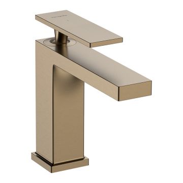 Baterie lavoar, Hansgrohe, Tecturis E 110, CoolStart, Ecosmart+, cu ventil, bronz periat, 73014140