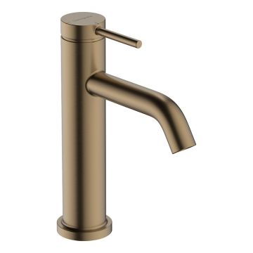 Baterie lavoar, Hansgrohe, Tecturis S 110, cu ventil, CoolStart, EcoSmart+, bronz periat, 73314140
