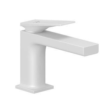 Baterie lavoar Kludi, Decus 85, cu ventil click-clack, alb mat