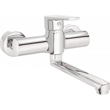 Baterie pentru chiuvetă, montare pe perete, Tubo, BUT_050M