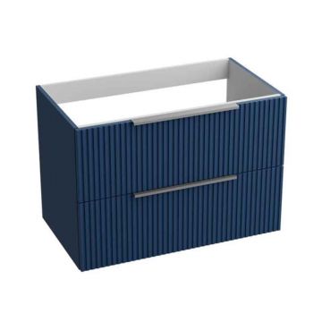 Mobilier suspendat pentru lavoar Spectrum, Omaha, 80 cm, riflat, albastru mat
