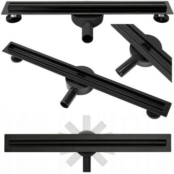 Rigolă de duș Neo Slim Pro, negru mat, 70 cm