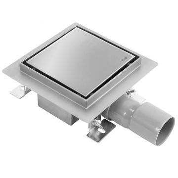 Rigolă de duș pătrată Rea Neo, nichel, 15x15 cm