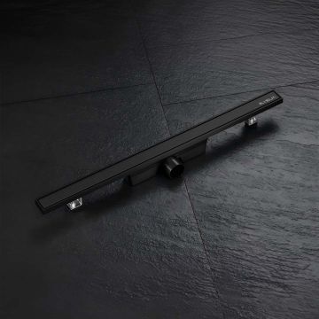 Rigola de dus Elysium Aquatrap Slim, din otel inoxidabil, 80 cm, negru mat