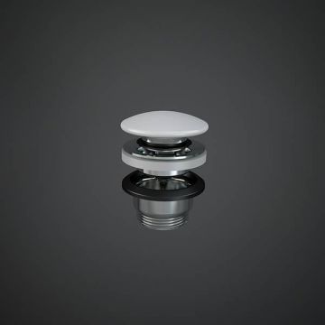 Ventil click clack Rak, Duo, cu capac ceramic, alb mat