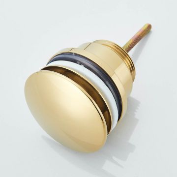 Ventil universal pentru lavoar cu click-clack, auriu lucios, cod 1187