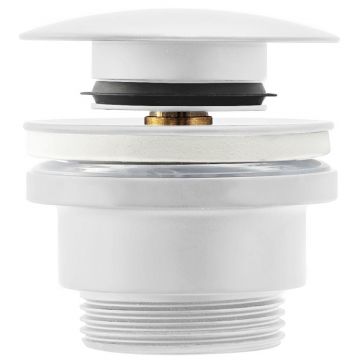 Ventil universal pentru lavoar Rea cu click-clack alb