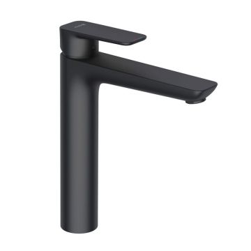 Baterie inalta lavoar, Kludi, Pure & Style, fara ventil, negru mat