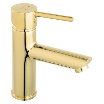 Baterie lavoar, Ferro, Fiesta, cu ventil click - clack, auriu lucios