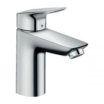 Baterie lavoar Hansgrohe, Logis 100, cu ventil push-open, crom