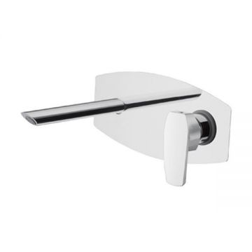 Baterie pentru lavoar, Ferro, Studio, cu montaj pe perete, crom