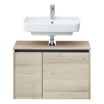 Dulap fără chiuvetă în culoare naturală suspendat cu aspect de lemn de pin 53x80 cm Quickset 393 – Pelipal