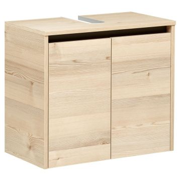 Dulap sub chiuvetă în culoare naturală suspendat cu aspect de lemn de pin 53x60 cm Quickset 393 – Pelipal