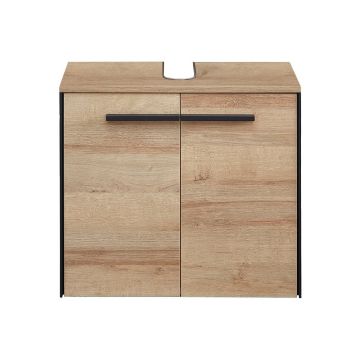 Dulap sub chiuvetă în culoare naturală suspendat cu aspect de lemn de stejar 53x60 cm Quickset 395 – Pelipal