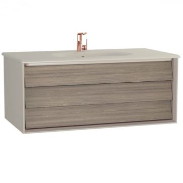 Frame Unitate de baza lavoar baie 100cm, cu 1 drawer, cu vanity lavoar   chiuveta baie taupe mat   61226