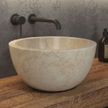 Lavoar de piatra pe blat Karag Leyla 40 cm Crem