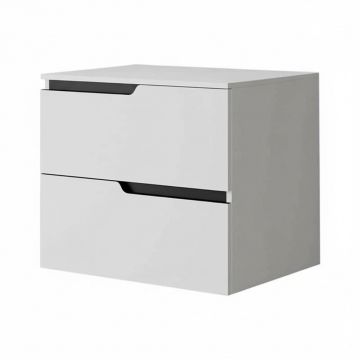Mobilier cu blat pentru lavoar Fluminia, Bari 60, alb mat