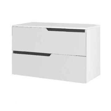 Mobilier pentru lavoar incastrat Fluminia, Bari 80, alb mat