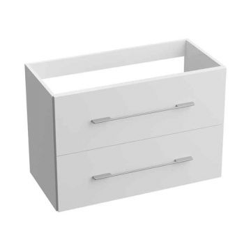 Mobilier pentru lavoar Spectrum, Canari, mânere crom, 80 cm, alb