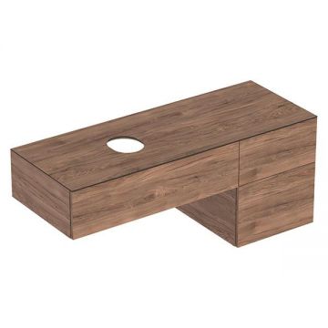 Mobilier suspendat, Geberit, VariForm, pentru lavoare, 135 x 51 cm, nuc hickory