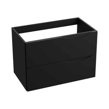 Mobilier suspendat pentru lavoar Spectrum, Carolina, 80 cm, negru mat