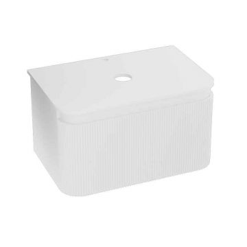 Mobilier suspendat pentru lavoar, Spectrum, Milena 80, riflat alb mat