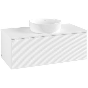 Mobilier suspendat pentru lavoar, Villeroy & Boch, Antao, 100 cm, alb mat