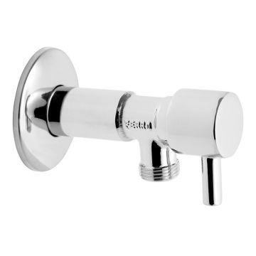 Robinet colțar, Ferro, cartuș ceramic și manetă metalică, Z1212C