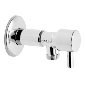 Robinet colțar, Ferro, cartuș ceramic și manetă metalică, Z1234C