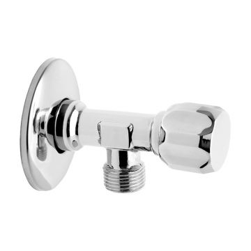 Robinet colțar, Ferro, cu ventil și manetă metalică, Z1234G