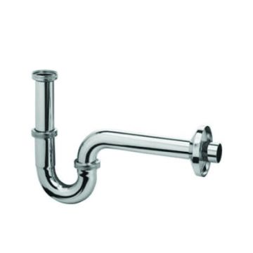 Sifon de scurgere tubular, Kludi, pentru lavoar, cu cot de evacuare lunga, crom