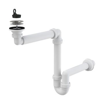 Sifon pentru lavoar, Alcadrain, pentru economie de spațiu, DN63