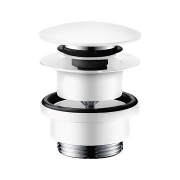 Ventil click-clack, Hansgrohe, cu preaplin, alb mat