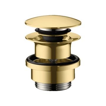 Ventil click-clack, Hansgrohe, cu preaplin, auriu