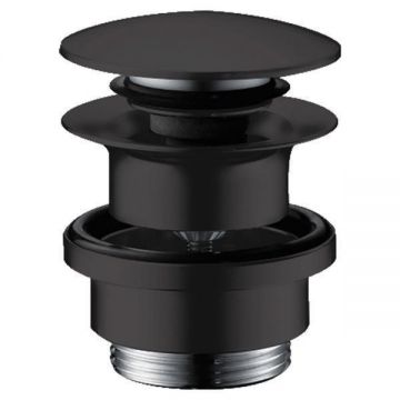 Ventil click-clack pentru lavoar si bideu, Hansgrohe, Negru mat