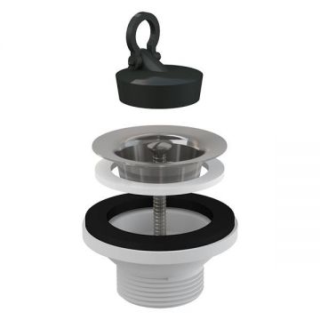 Ventil lavoar, Alcadrain, cu sita din otel inoxidabil, cu dop