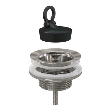 Ventil pentru lavoar, Alcadrain, metalic, cu dop