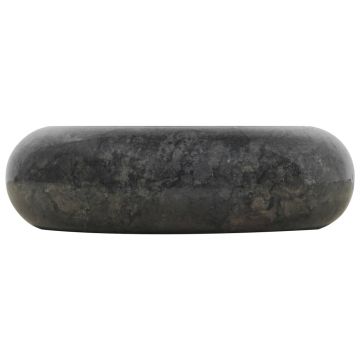 vidaXL Chiuvetă, negru, 40 x 12 cm, marmură