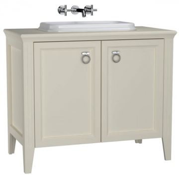 Unitate de baza lavoar baie 100cm, cu usi, cu pe blat lavoar   chiuveta baie mat ivory   62173