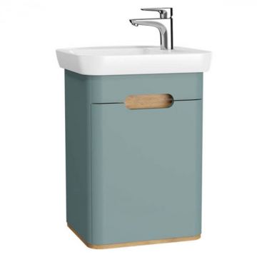 Unitate de baza lavoar baie 50cm cu usi, fara legs, mat fjord green, dreapta   65869