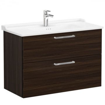 Unitate de baza lavoar baie, cu doua sertare 100cm, walnut, cu classical lavoar   chiuveta baie   68331