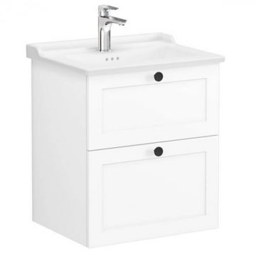 Unitate de baza lavoar baie, cu doua sertare 60cm alb mat, cu classical lavoar   chiuveta baie   68848