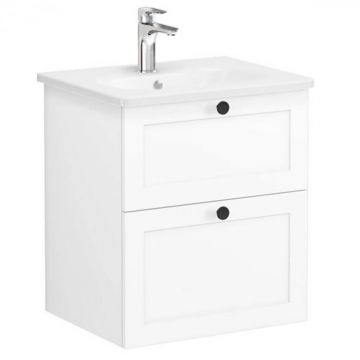 Unitate de baza lavoar baie, cu doua sertare 60cm alb mat, cu rounded lavoar   chiuveta baie   68841